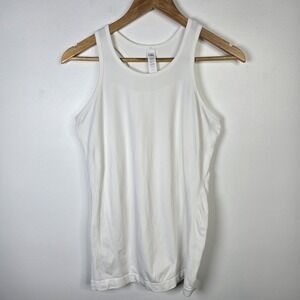 Athleta Girl Tank Top Girls XXL 16 White Athletic Racerback Performance Yoga Gym